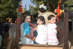 Girls at a ceremonial parade that we saw